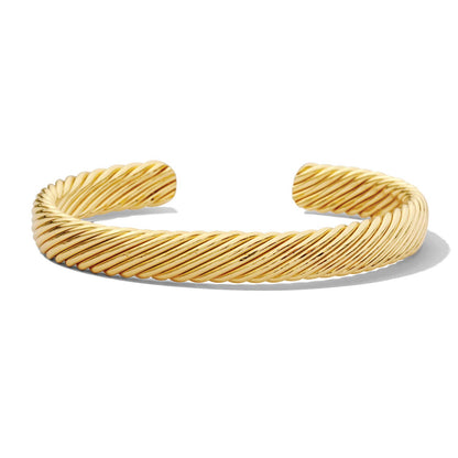 Classic Cable Cuff: Gold