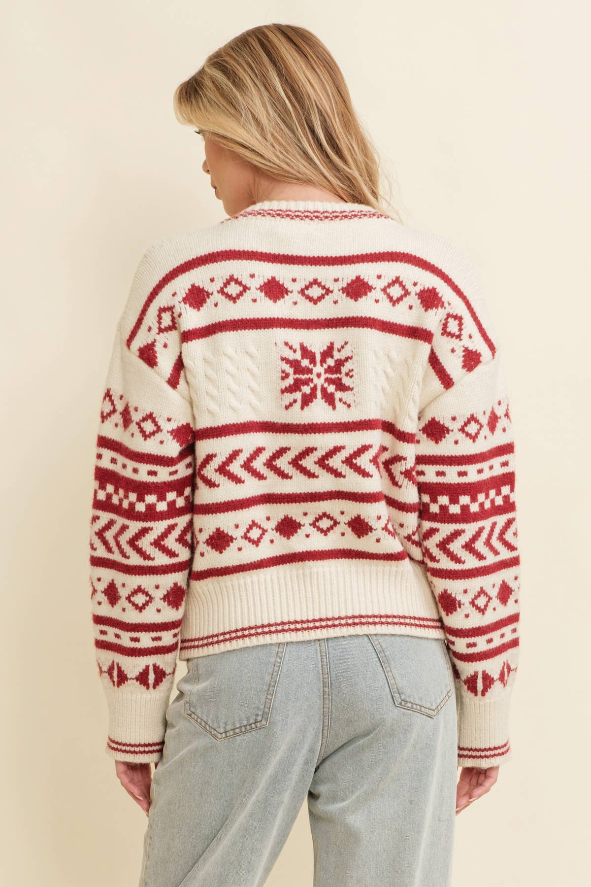 Holiday Heritage Button Up Sweater