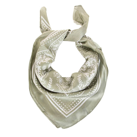 Light Paisley Design Square Scarf