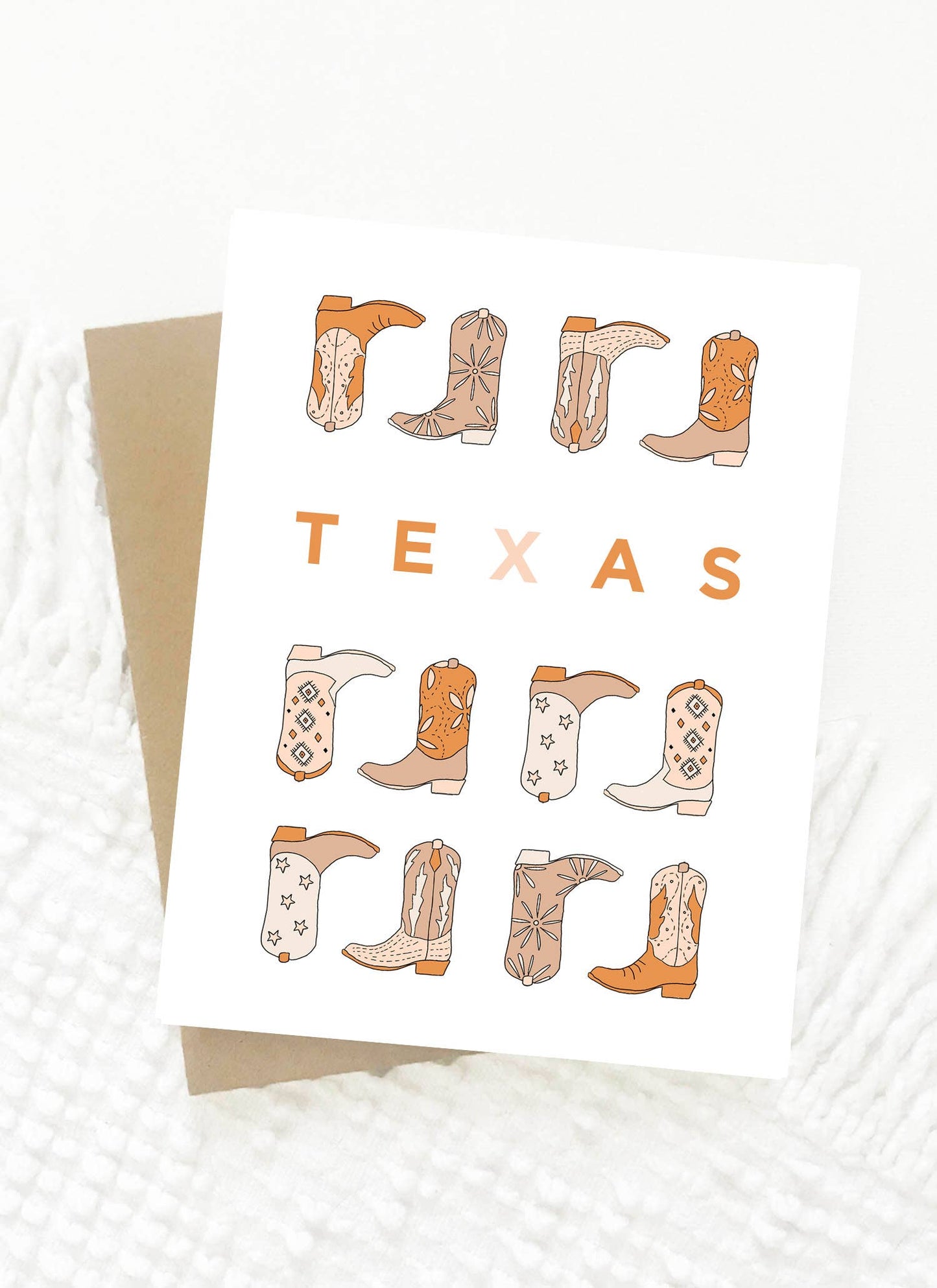 Texas Cowboy Boots Card