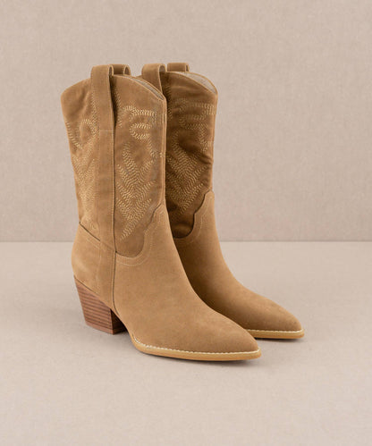 The Sephira Camel | Embroidered Western Short Boot