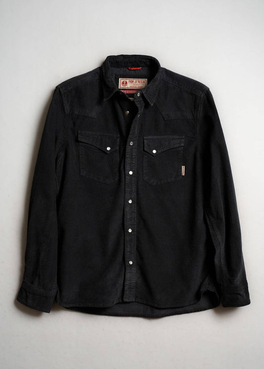 Corduroy Ojai Shirt: Charcoal