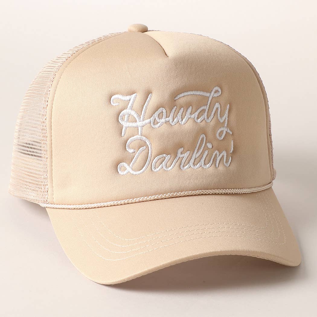 Howdy Darlin' Embroidered Trucker Hat