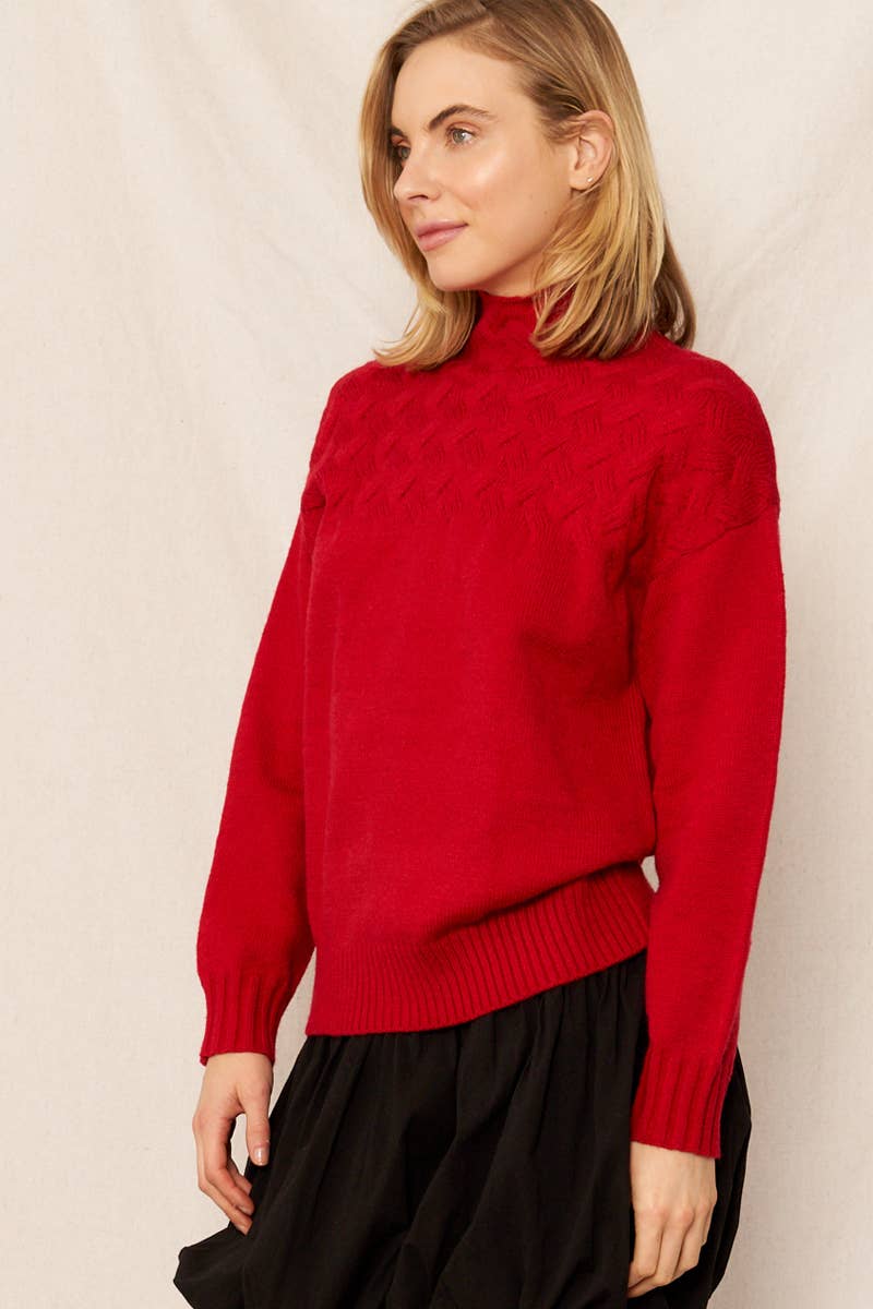 Admirer Long Sleeve Mock Neck Sweater