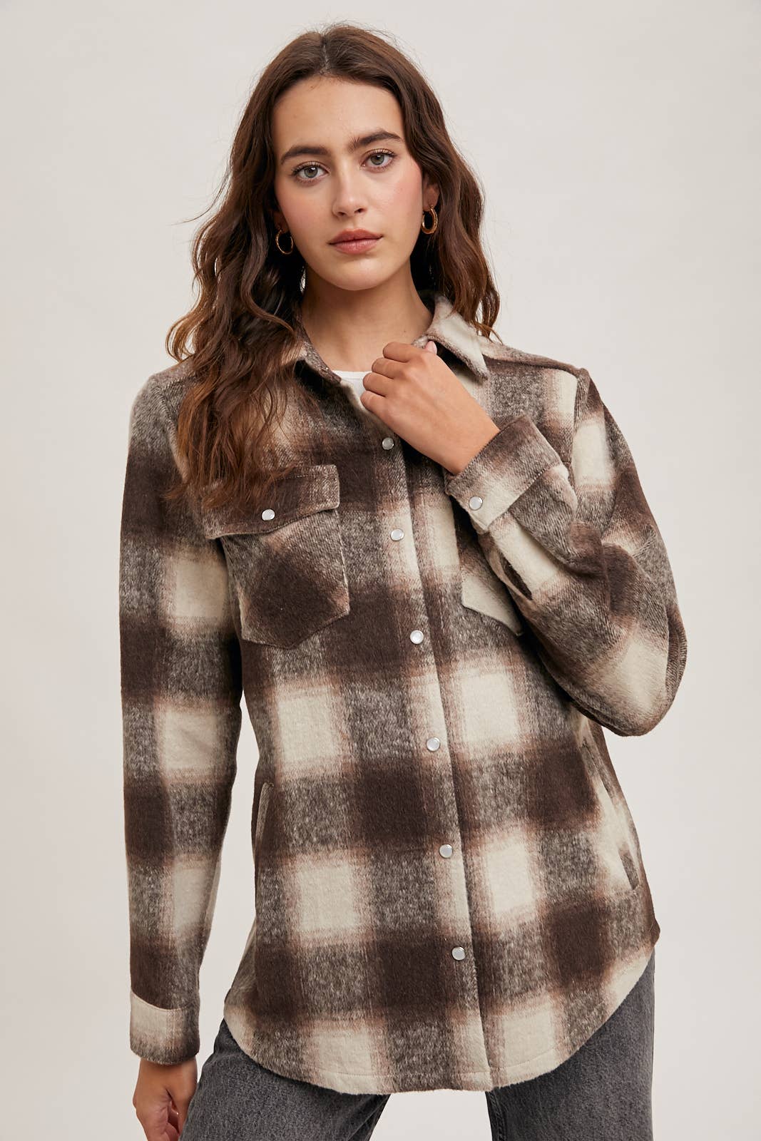 Charlie Button Down Flannel Shacket