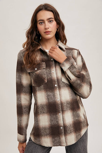 Charlie Button Down Flannel Shacket