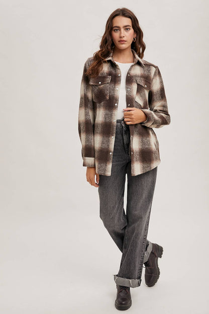 Charlie Button Down Flannel Shacket