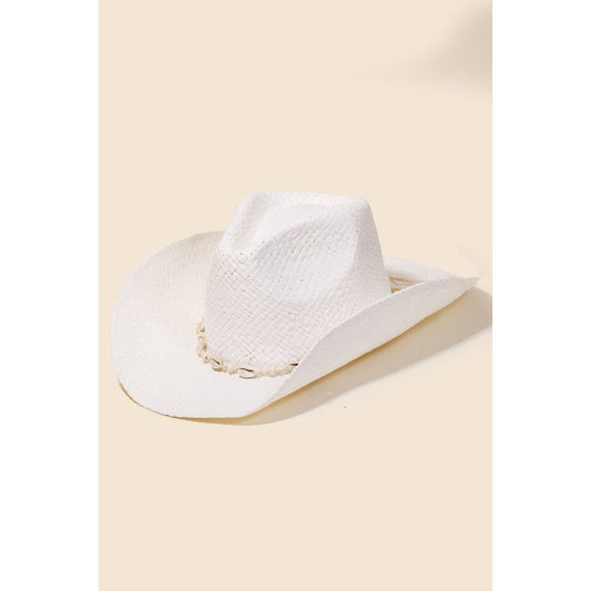 White Shell Cowboy Hat