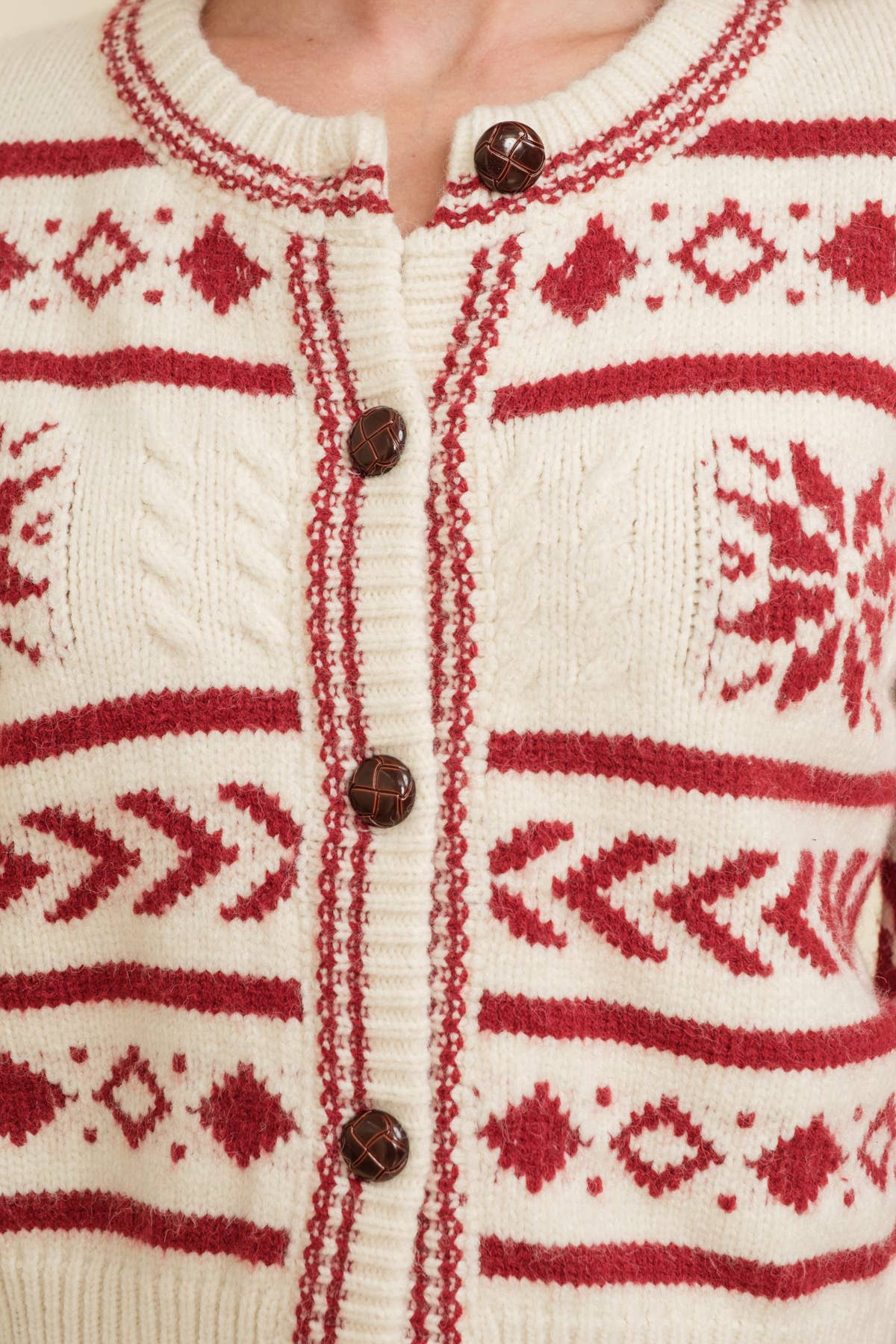 Holiday Heritage Button Up Sweater