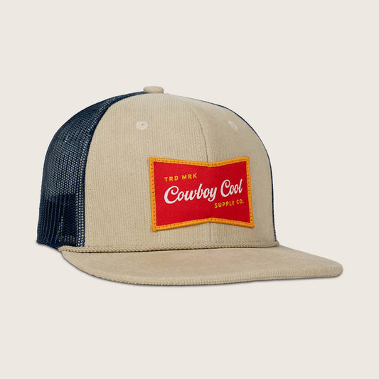 Banquet Trucker Hat: Tan/Navy / OS