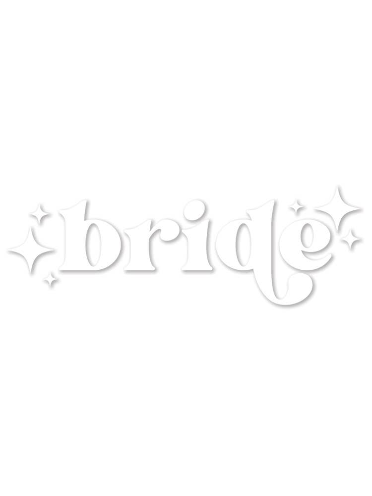 Bride Sticker - Clear & White