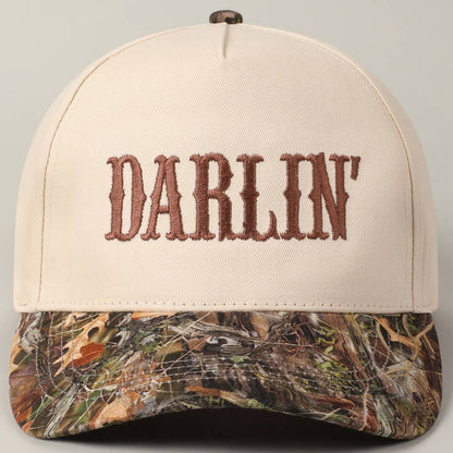 Realtree Camouflage DARLIN' Embroidery Trucker Hat: CAMO-BROWN