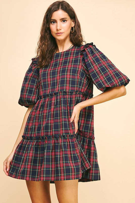 Warm Wishes Plaid Dress