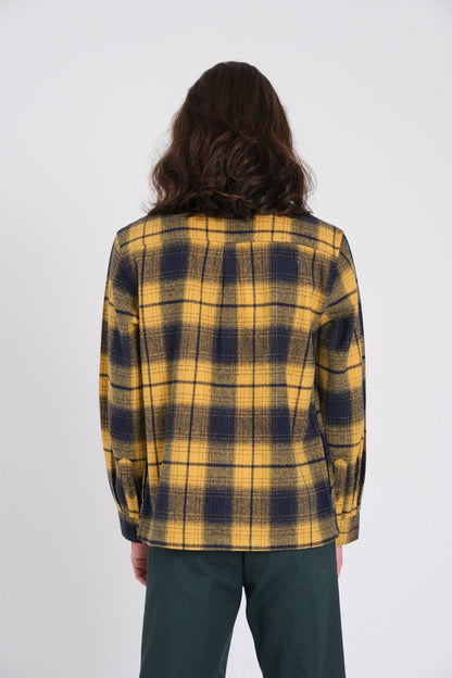 Heavy Flannel Shacket: Black Cream / Small