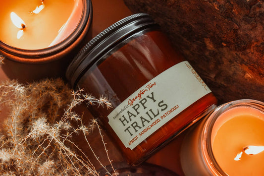 HAPPY TRAILS - Apricot, Sandalwood, Patchouli Candle